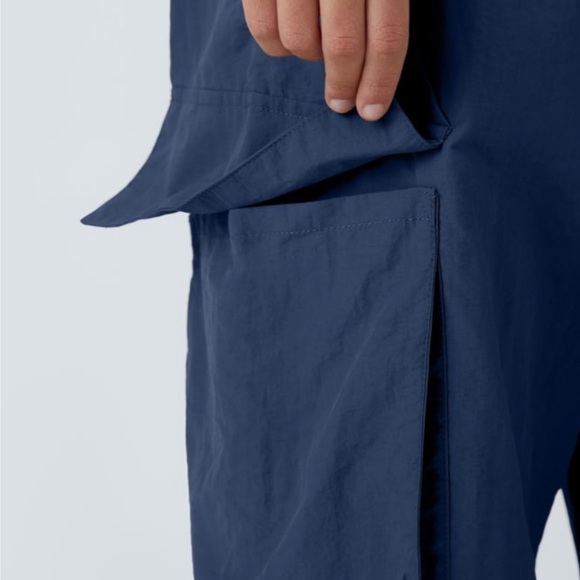 Women's Navy Cargo Pants - Picture 3 of 8